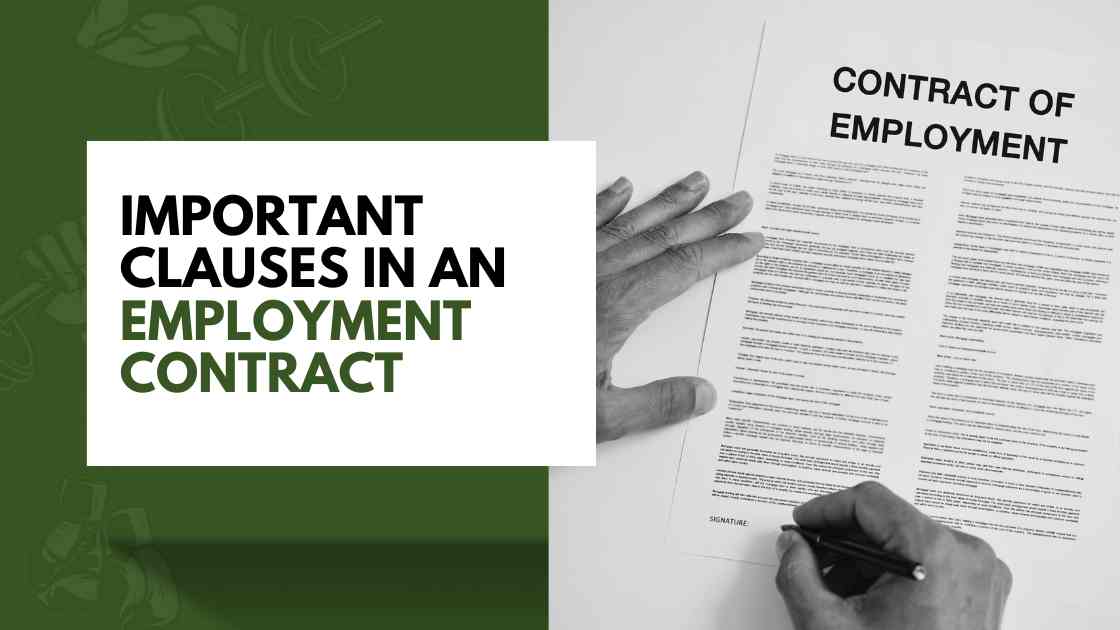 Important Clauses in an Employment Contract